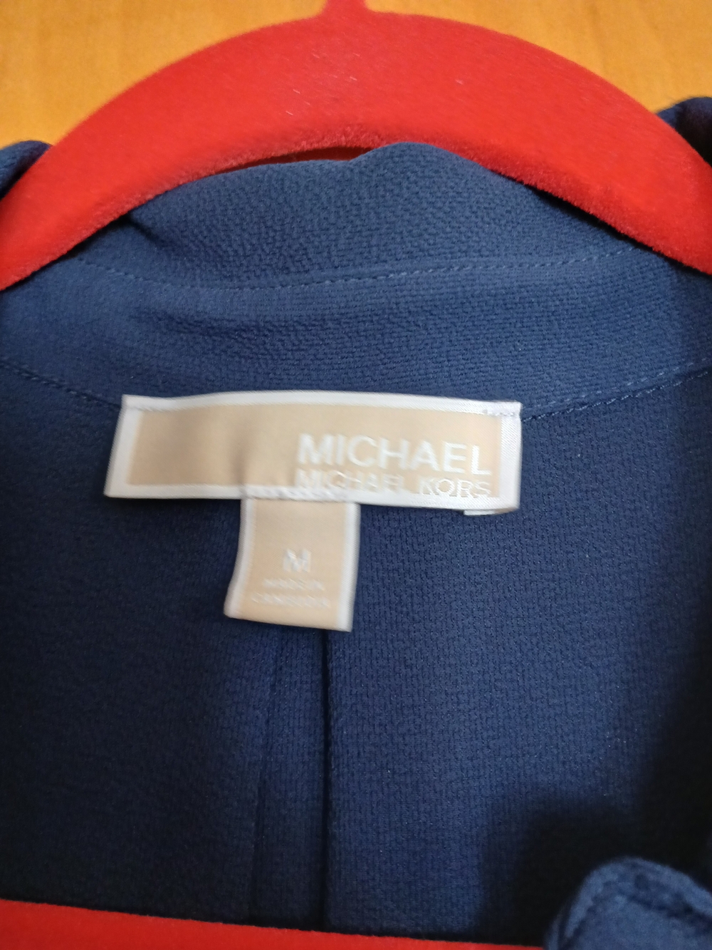 Michael Kors Cobalt Blue Zip-Front Blouse - Picture 2 of 5